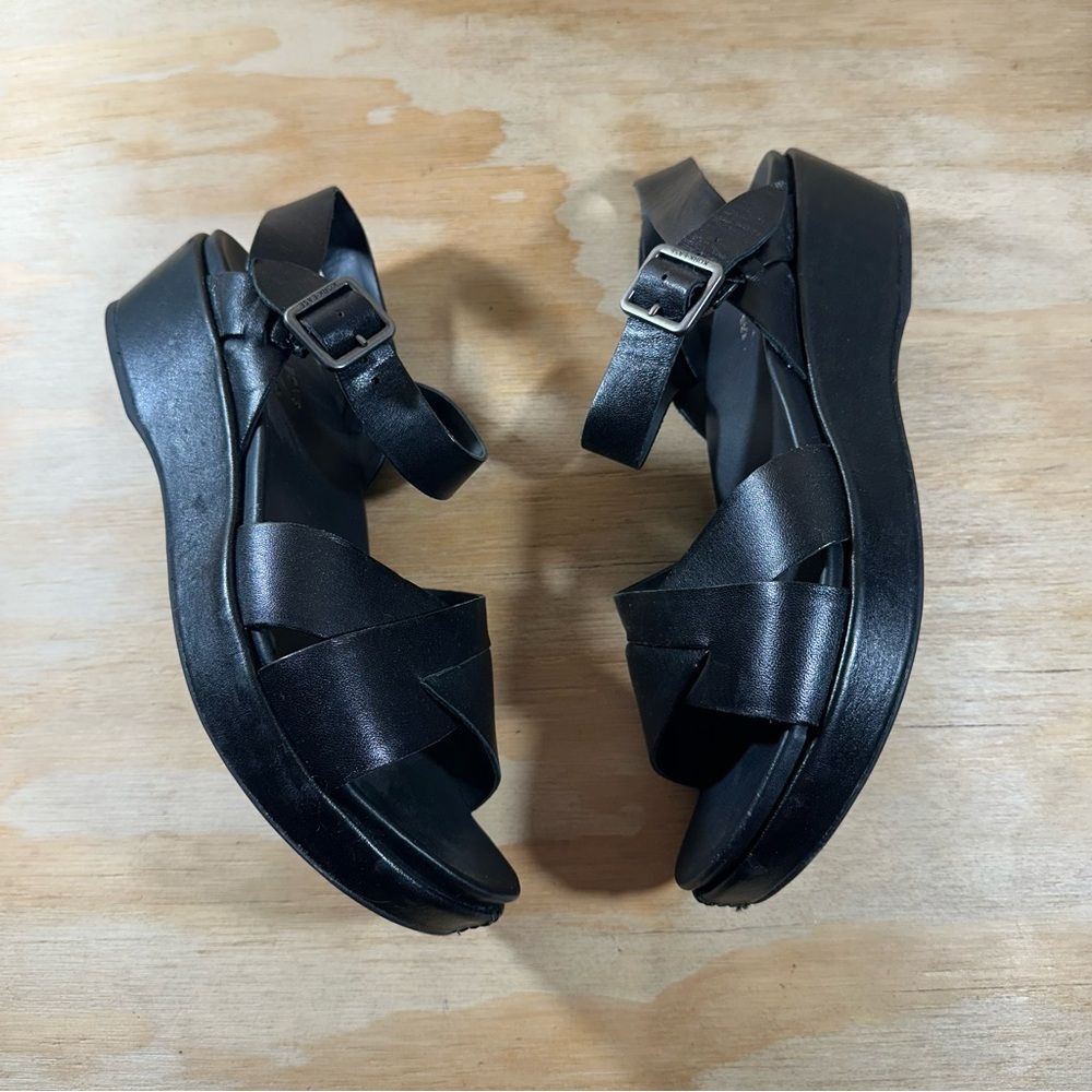 Kork Ease Myrna Black Leather Sandals Women’s Size 9 - Picture 3 of 7
